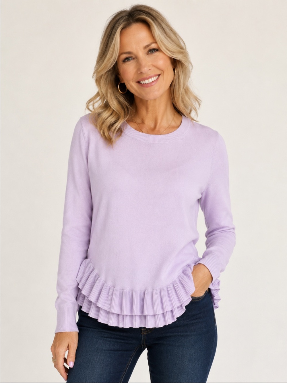 LILLY PULITZER “Estela” Sweater Light Lilac 💜 Verbena Size: Large